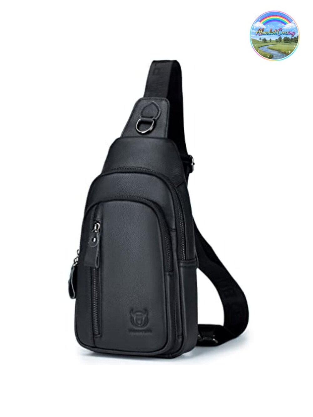 Genuine Leather Crossbody Sling Bag Chest Daypack for Men Travel